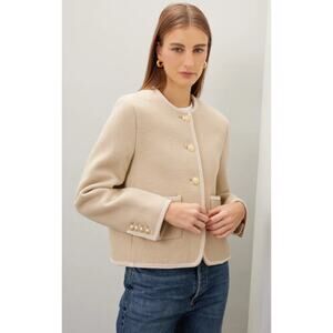 DUNST Beige Tweed Boucle Jacket